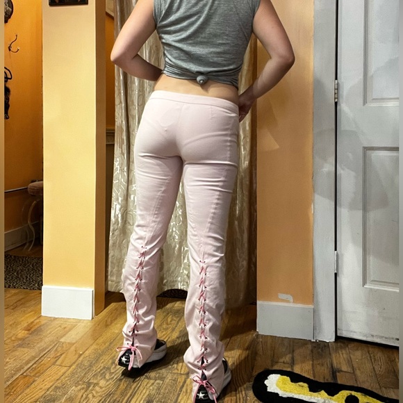 Vintage y2k Versace Jeans Couture lace up pants - Picture 4 of 5